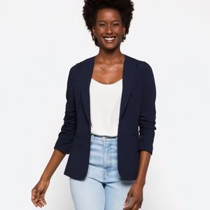 Hold for sc0626- Skies Are Blue Raja Collarless Blazer